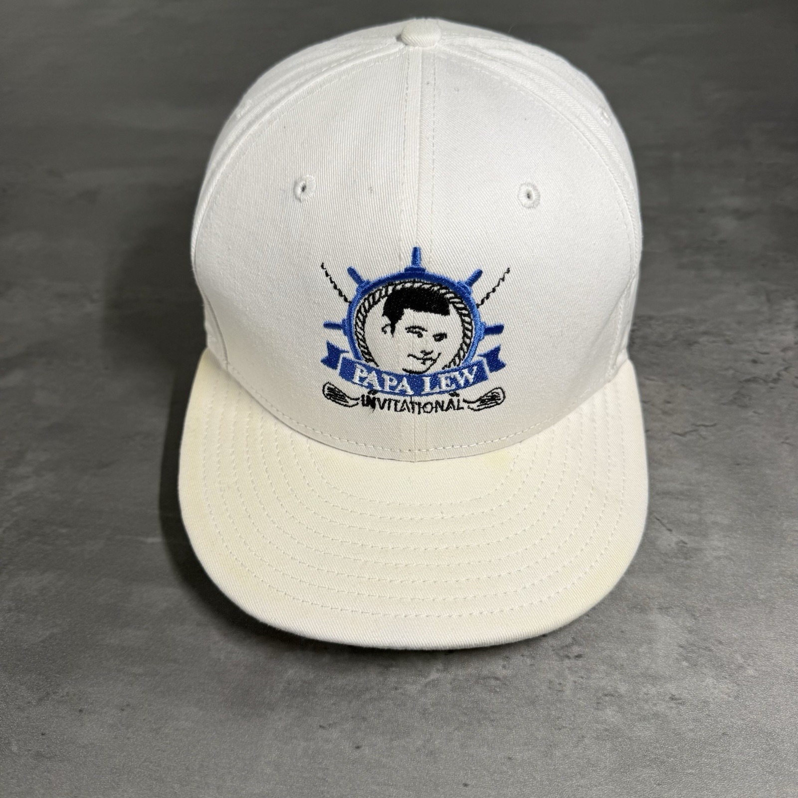 New Era Golf Snapback Hat White Black Blue Invitational Tournament Open Usa Cap